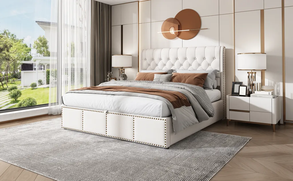 Lit 2 places avec rangement 140x200cm pour optimisation gain de place