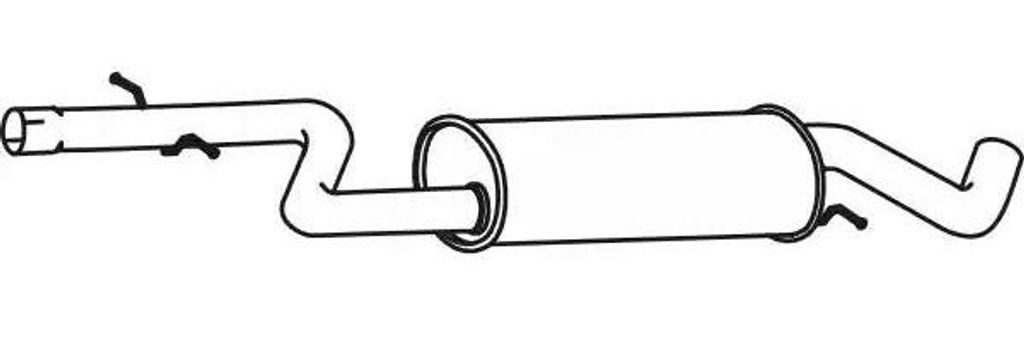 VEGAZ VS-557 Mittelschalldämpfer Schalldämpfer für VW GOLF VI (5K1) GOLF PLUS (5M1, 521)