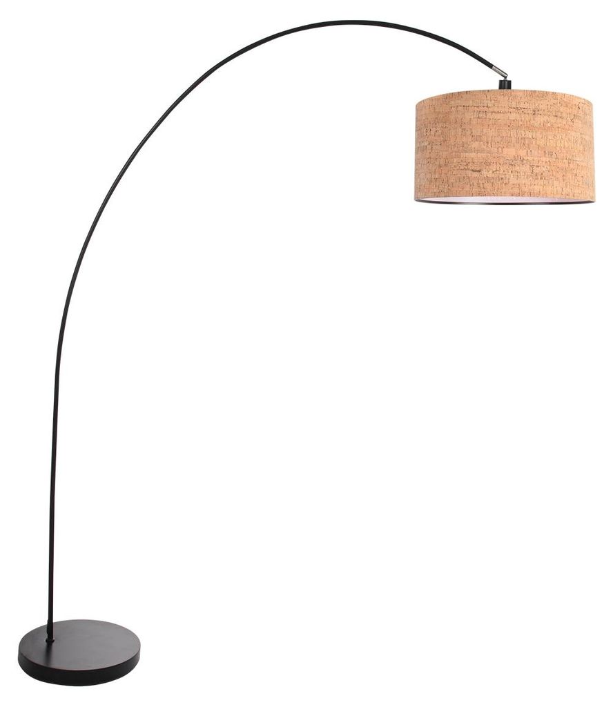 Mexlite - stehlampe - Solva - natürlich schwarz - metall textil - Ø 40cm - E27 - 4345ZW