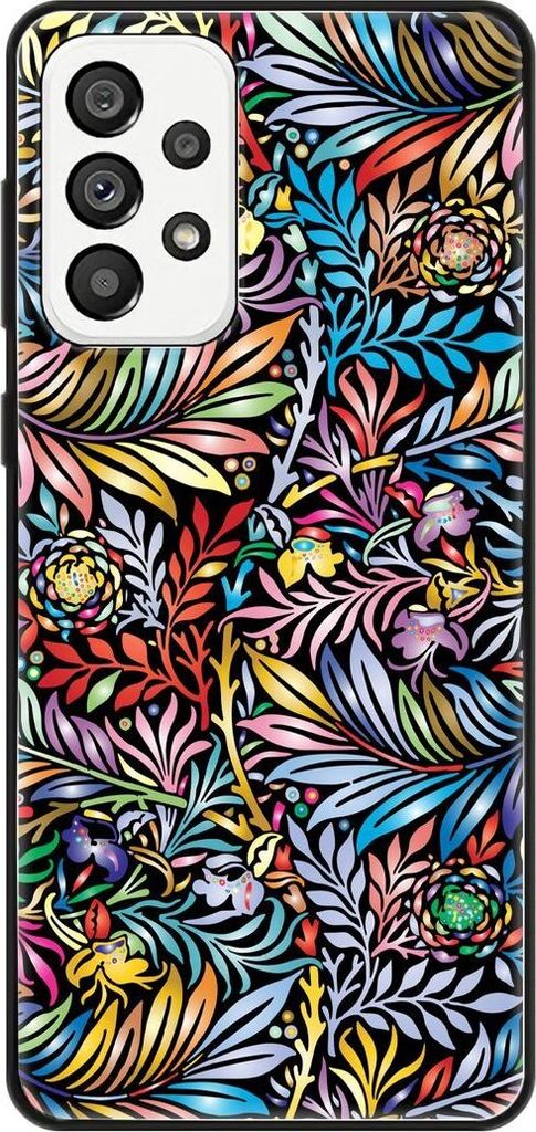 König Design Hülle kompatibel mit Samsung Galaxy A73 5G Kunststoff Soft Handyhülle - Handy Case Blumenmuster