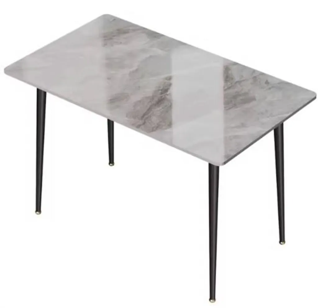 Table grise robuste 6 personnes - Finis les rayures et les taches - 160cm