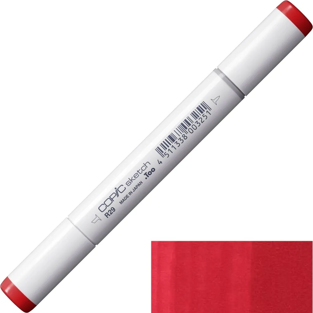 COPIC Sketch Pennello e scalpello a doppia faccia, R29 Rosso rossetto