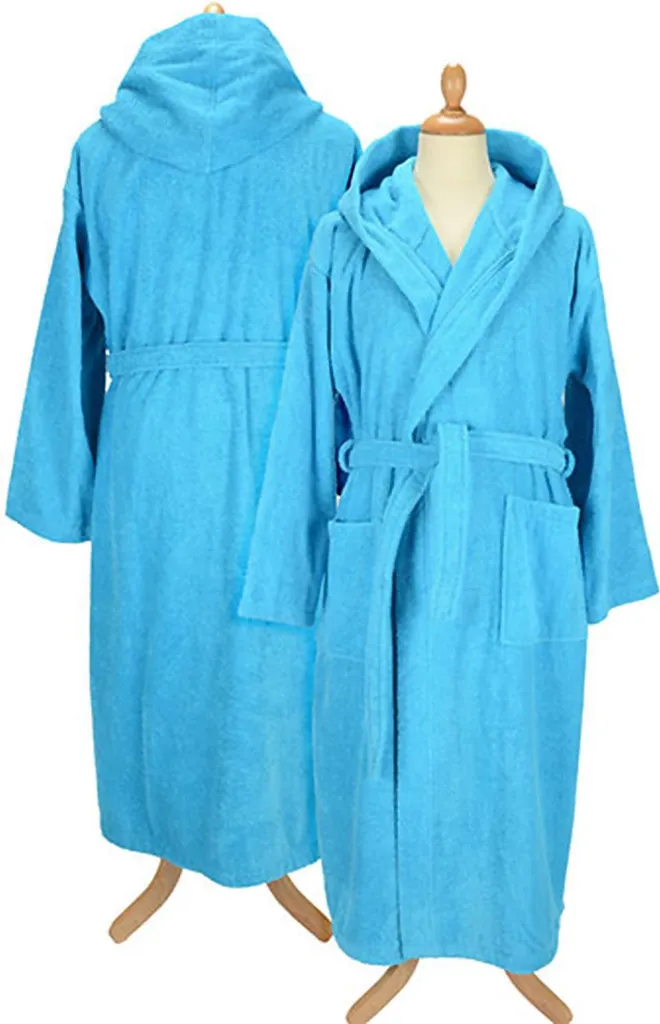Regala Comfort: Accappatoio A&R 026.50 Blu Acqua XS Uomo Cotone