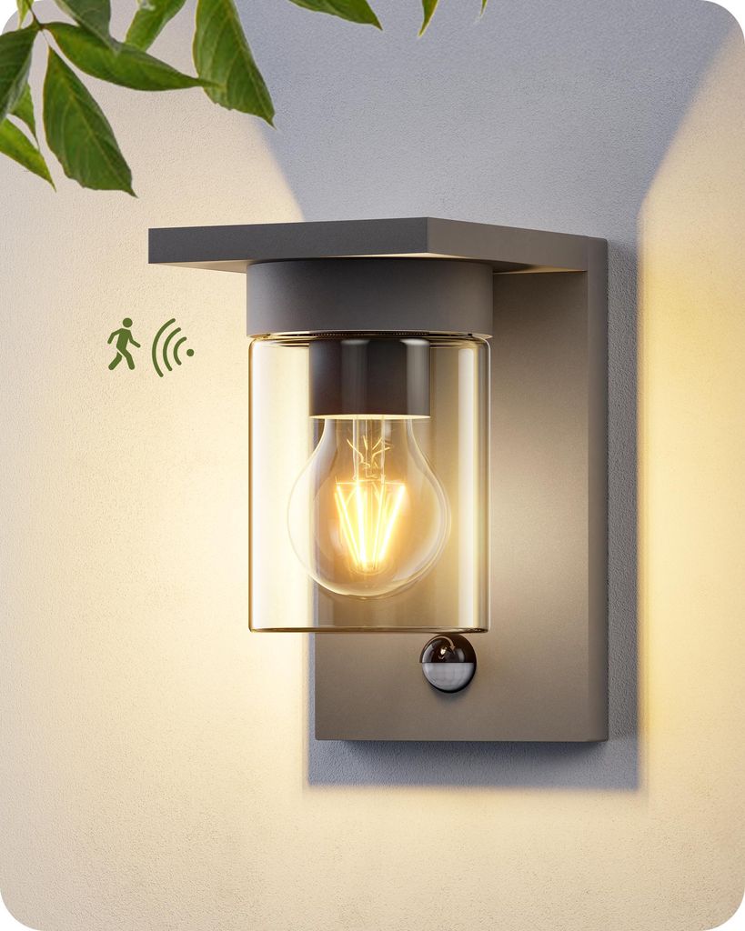 EDISHINE Wandleuchte außen mit Bewegungsmelder,IP44 Produktbild 