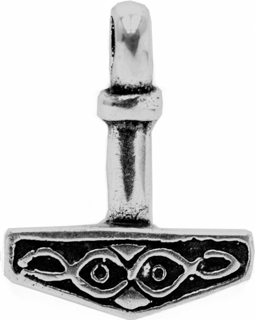 Thors Hammer Schmuck Anhänger 925er Silber - Thorhammer - 28x22mm