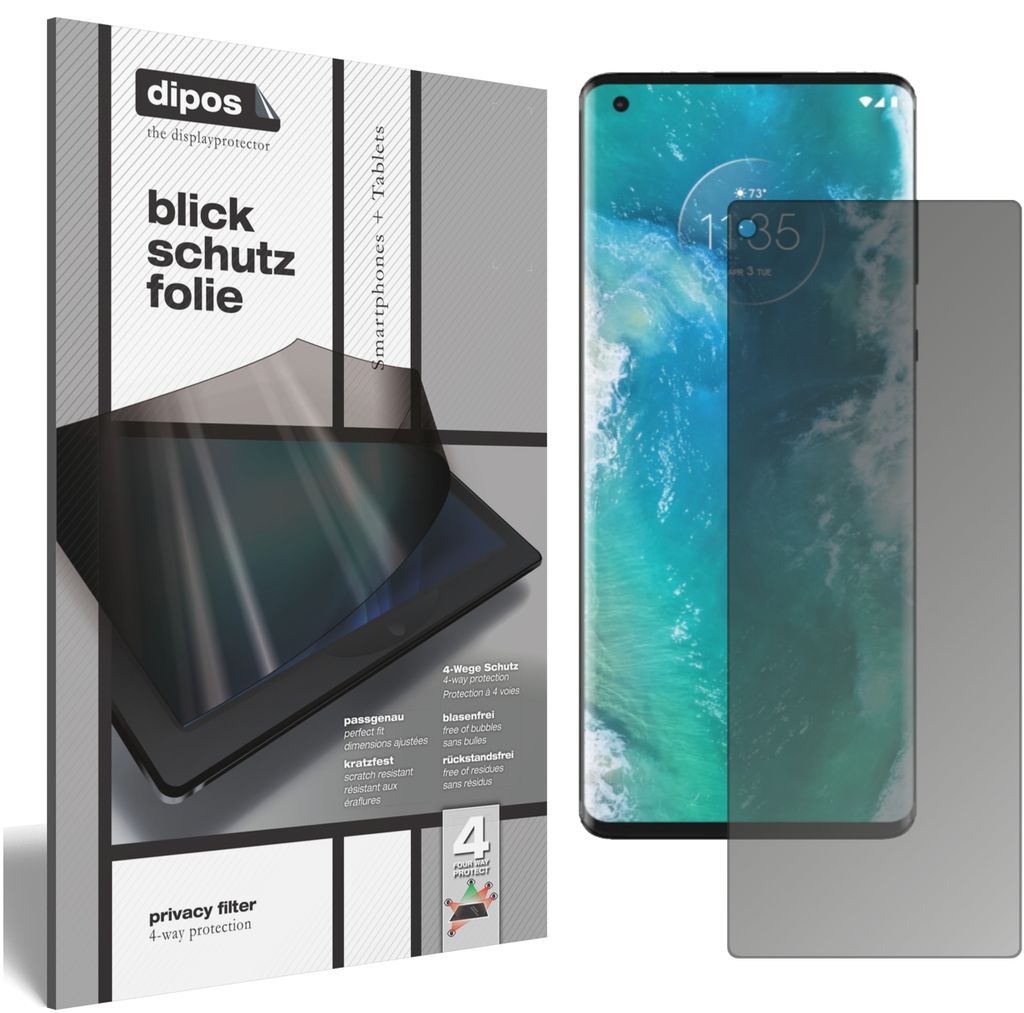 Blickschutzfolie für Motorola Edge matt Schutzfolie Folie Display Schutz dipos