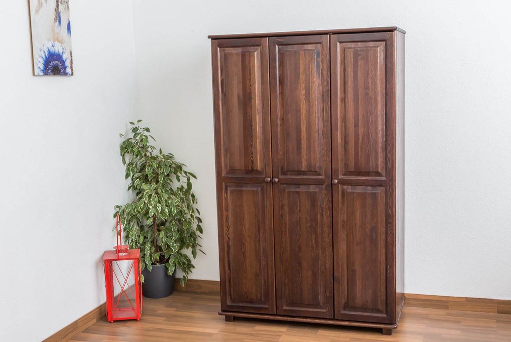 Kleiderschrank Holz Nussfarben 016 - Abmessung 190 x 120 x 60 cm (H x B x T)
