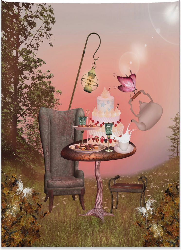 Abakuhaus Surrealistisch Wandteppich, Magische Waldkarikatur aus Weiches Mikrofaser Stoff Kein Verblassen Klare Farben Waschbar, 110 x 150 cm, Mehr...