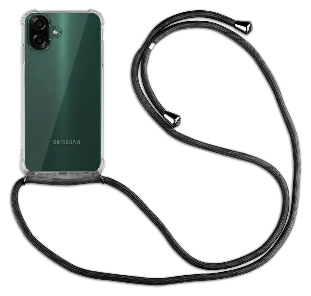 Betterfon Handykette für Samsung Galaxy A07 Hülle mit Kordel Umhängen Schwarz