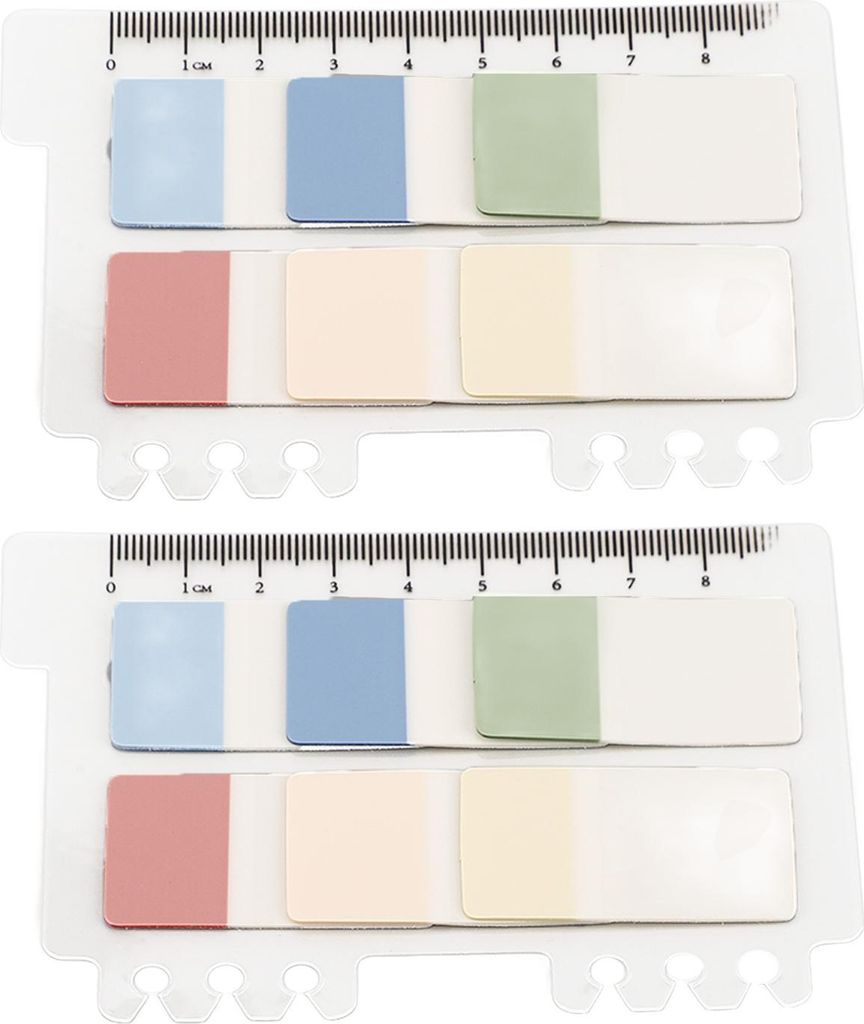 2 setzt transparente Sticky Notes 6 Farben Morandi wasserdichte durchscheinende PET für die Dateiklassifizierungsindexbezeichnungen