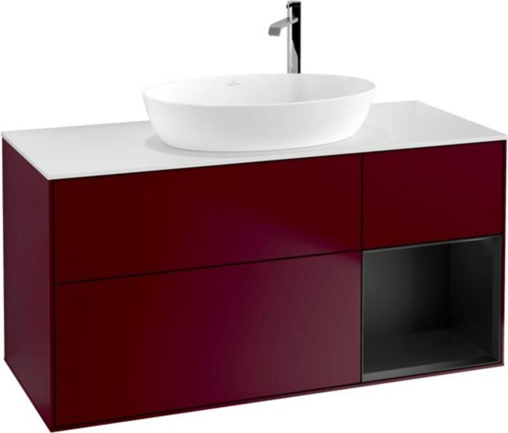 V&B Waschtischunterschrank Finion 120cm, Pl wh. m, Reg bla m Lac, Peo m