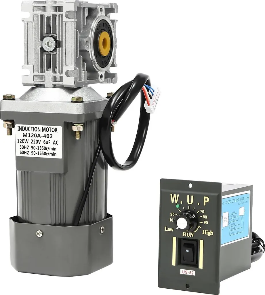 Moteur à engrenages AC 120W 220V réversible avec régulateur de vitesse