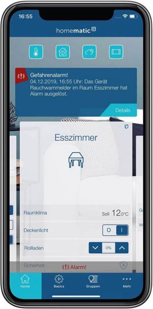 Bezprzewodowy alarm dymu Homematic z etykietą Q Zdjęcie produktu 22