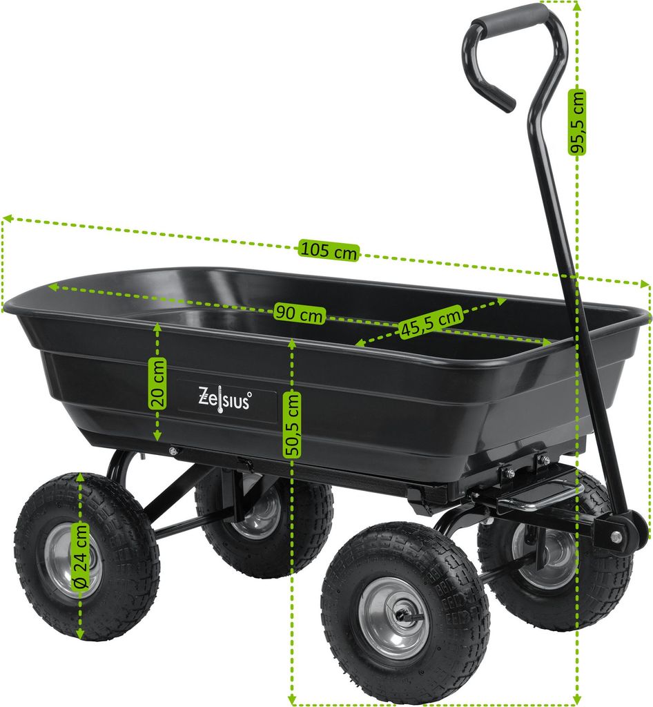 Chariot de jardin Zelsius avec fonction de basculement, Image du produit 