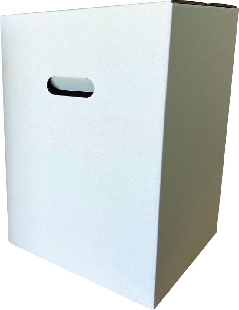 2x Papphocker mit Einsteckboden weiß faltbar Sitzmöbel Eventhocker