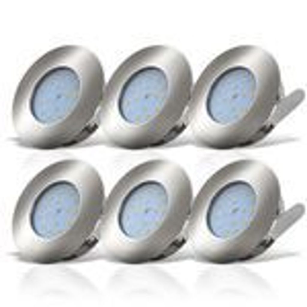 3x LED Einbaustrahler ultra-flach Badzimmer IP44 Decken-Spot Einbau-Leuchte GU10