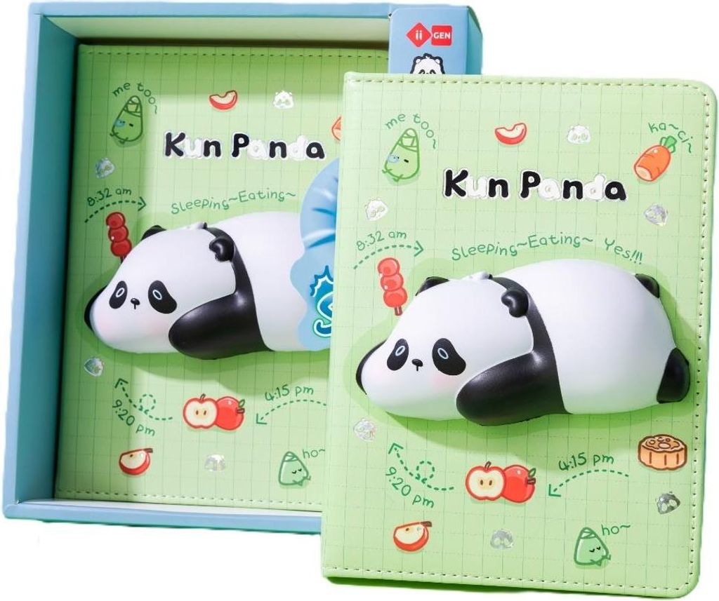 Panda Notizbuch, Softcover, 96 Seiten