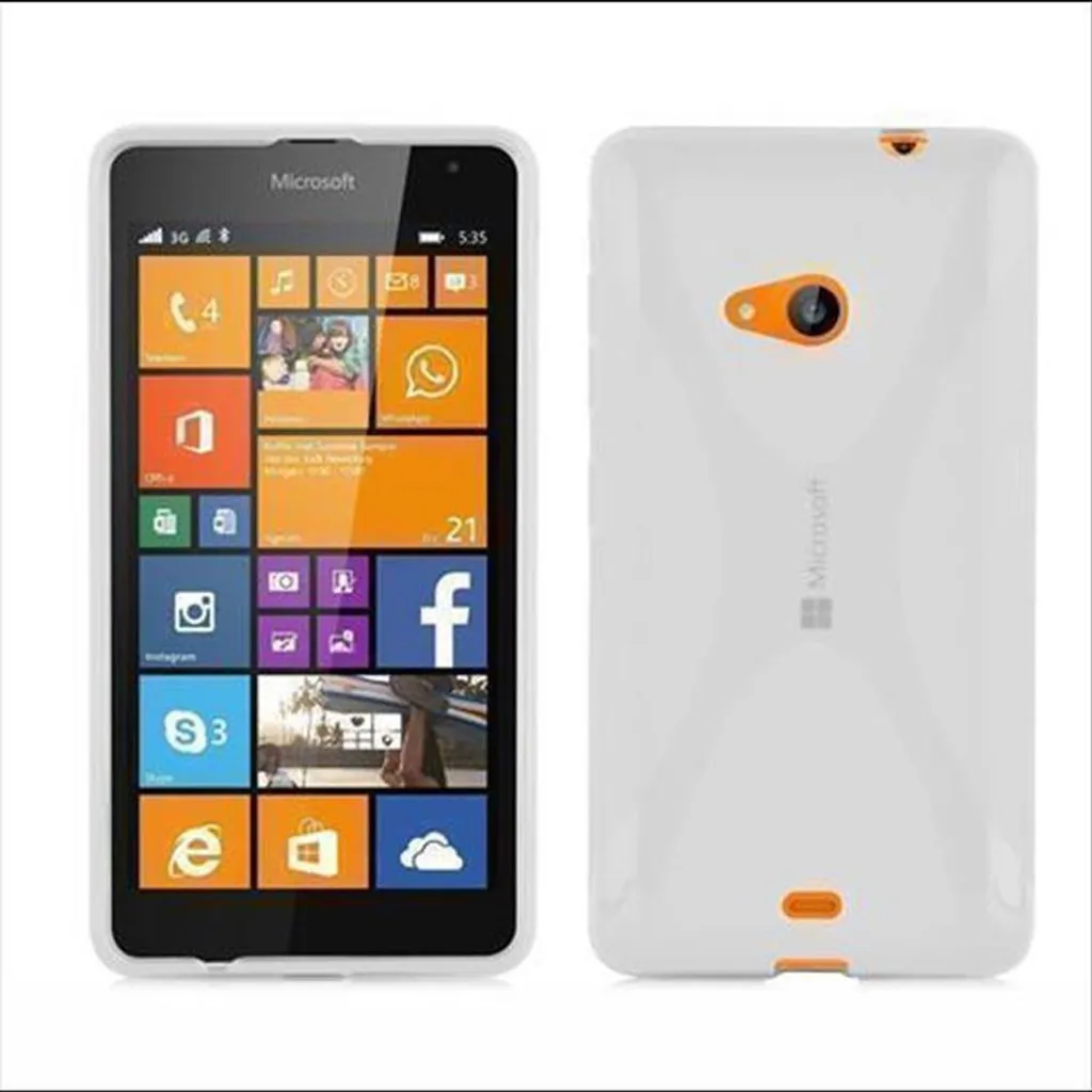 Nokia Lumia 535 Cover Bianca Cadorabo - Custodia Silicone Top!