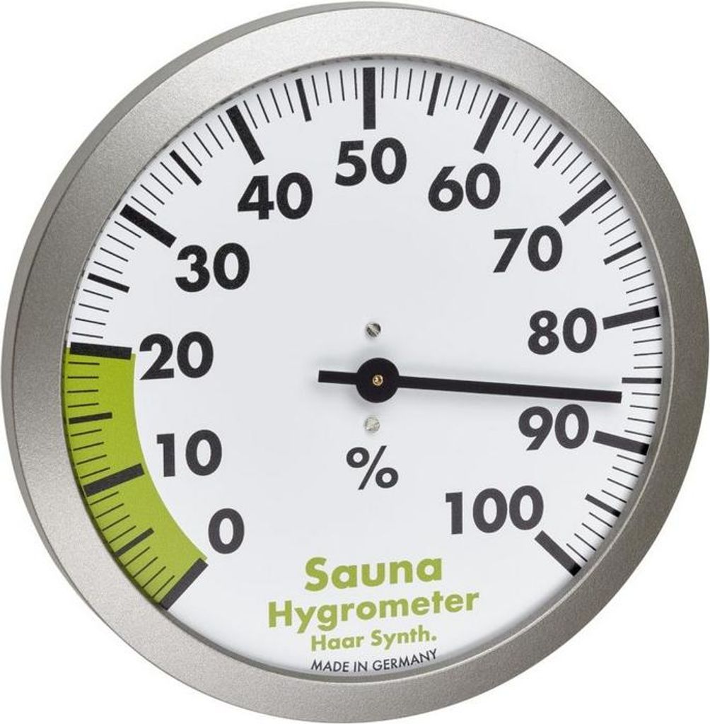 TFA - Analoges Sauna-Hygrometer 40.1054.50 - silber/weiß