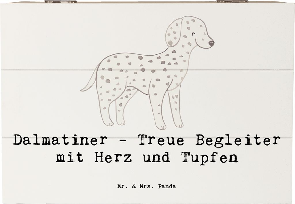 Mr. & Mrs. Panda Box Dalmatiner Herz 22 x 15 cm - Weiß - Geschenk, fotobox, Schatzkiste, Hunderassen Pflege, Vielfalt, Beschreibung, Hunderasse, l...