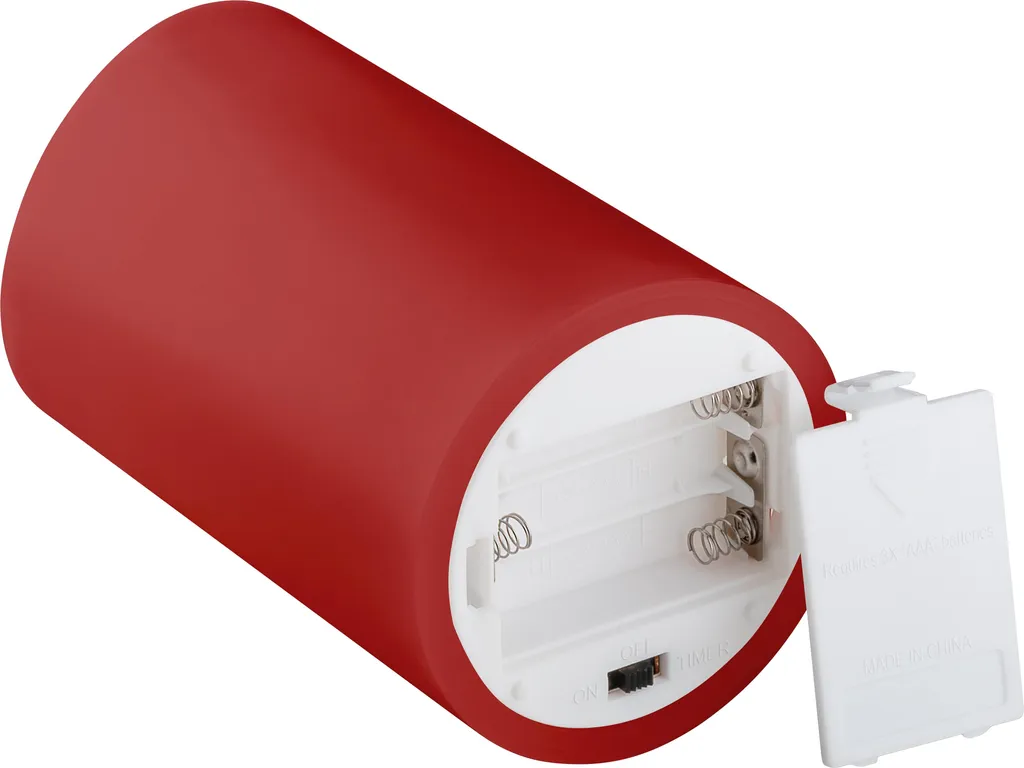 Goobay 77749 Set 4 Candele LED Cera Rossa con Timer e Stoppino 3D - 5