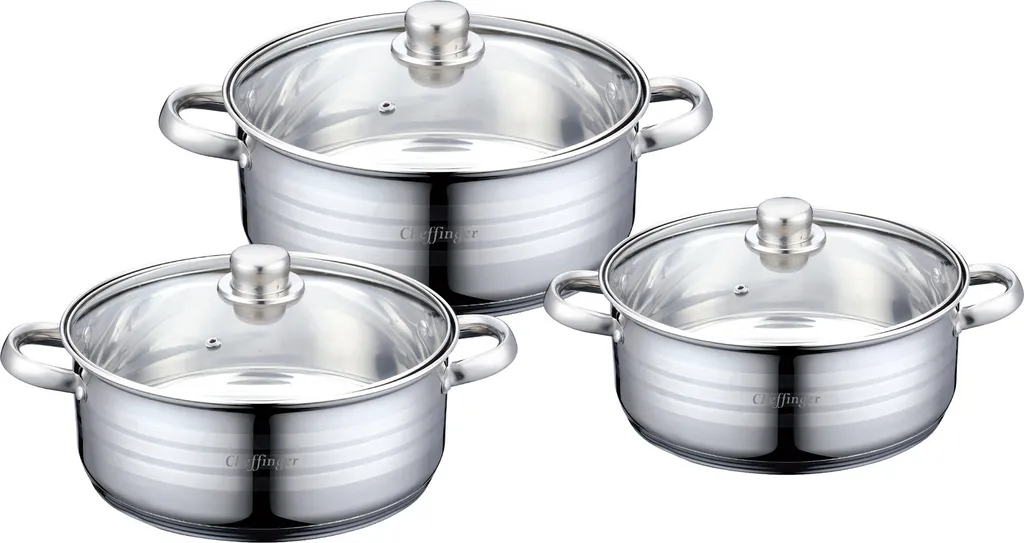 Set Pentole Grandi per Famiglia - Acciaio Inox Induzione 6 Pezzi