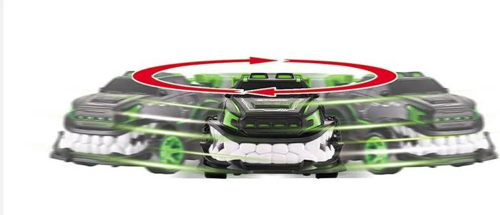 Véhicule télécommandé rechargeable 360° MaxStunt à effets LED bleus - 9