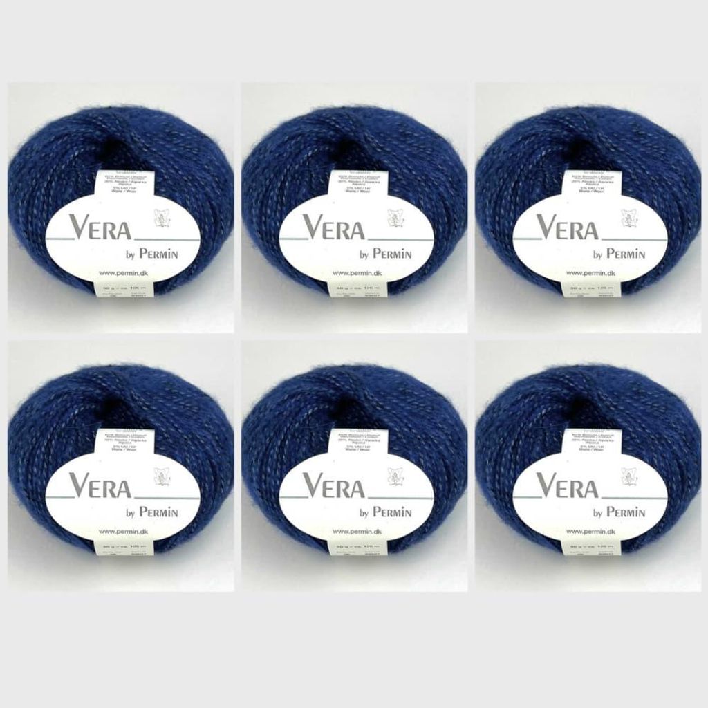 Vera by Permin – Allwetter-Kettengarn aus Baby-Alpaka und Baumwolle (125 m/50 g) (11 Königsblau)