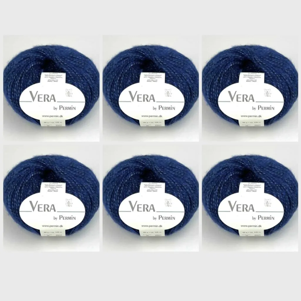 Laine toutes saisons Vera by Permin bleu royal en baby alpaga 6x50g