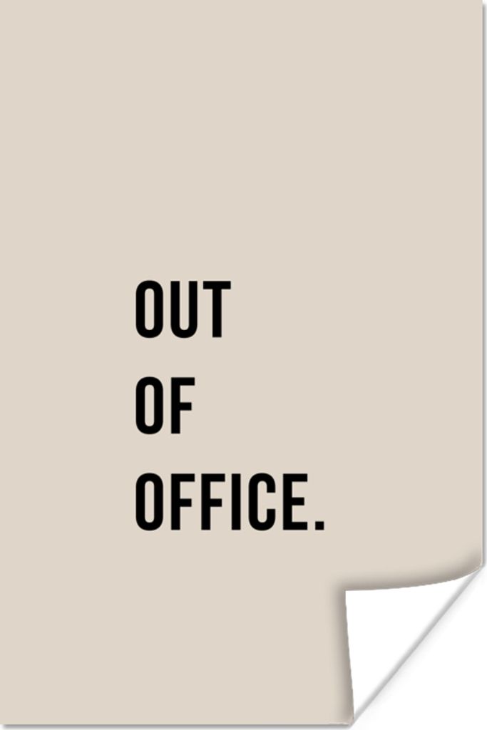 MuchoWow Poster Zitate - Außer Haus - Beige 80x120 cm - Papierdruck