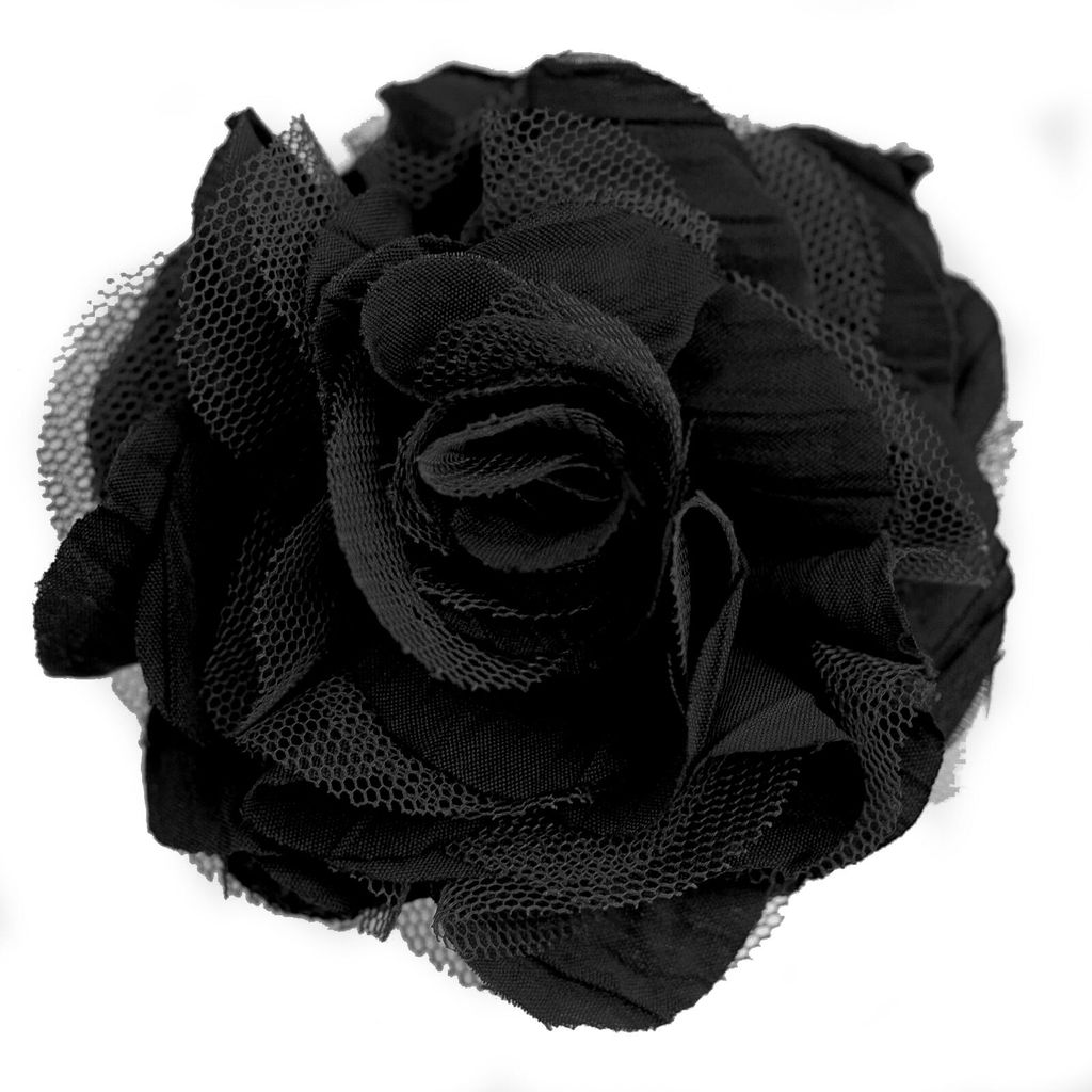 Textilblüte Rose Ø9cm Ansteck Blüte Spange Haarspange Sicherheitsnadel Brosche