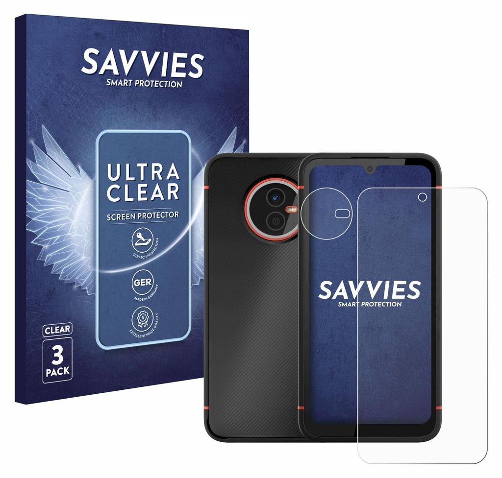 A product shot of a phone screen protector and its packaging.