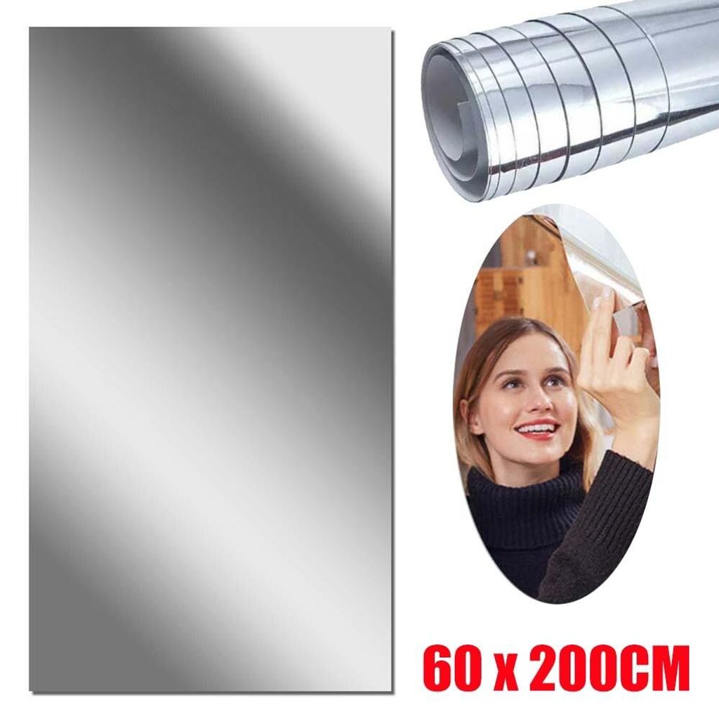 Zrcadlová fólie Samolepicí nábytek na zeď 200x60cm Zrcadlo Obrázek produktu 