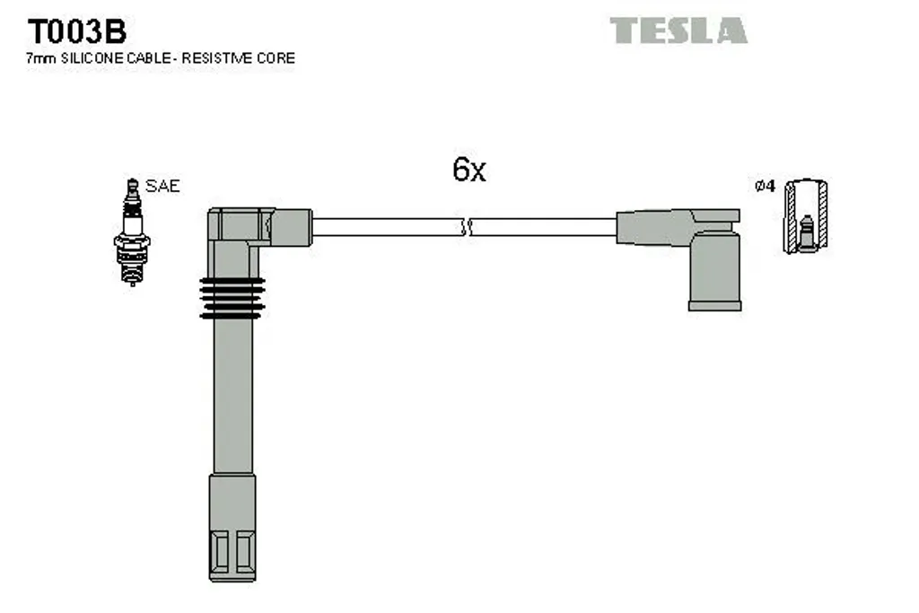 Câbles d'allumage TESLA T003B pour entretien moteur VW Passat et Audi A4