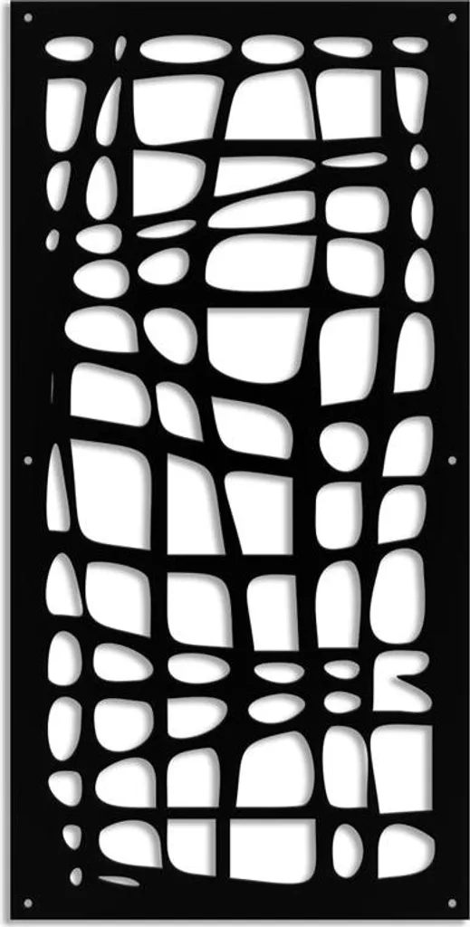 Decorazione Parete ABSTRACT Pannello Traforato Bianco 73x73 in PVC - 4
