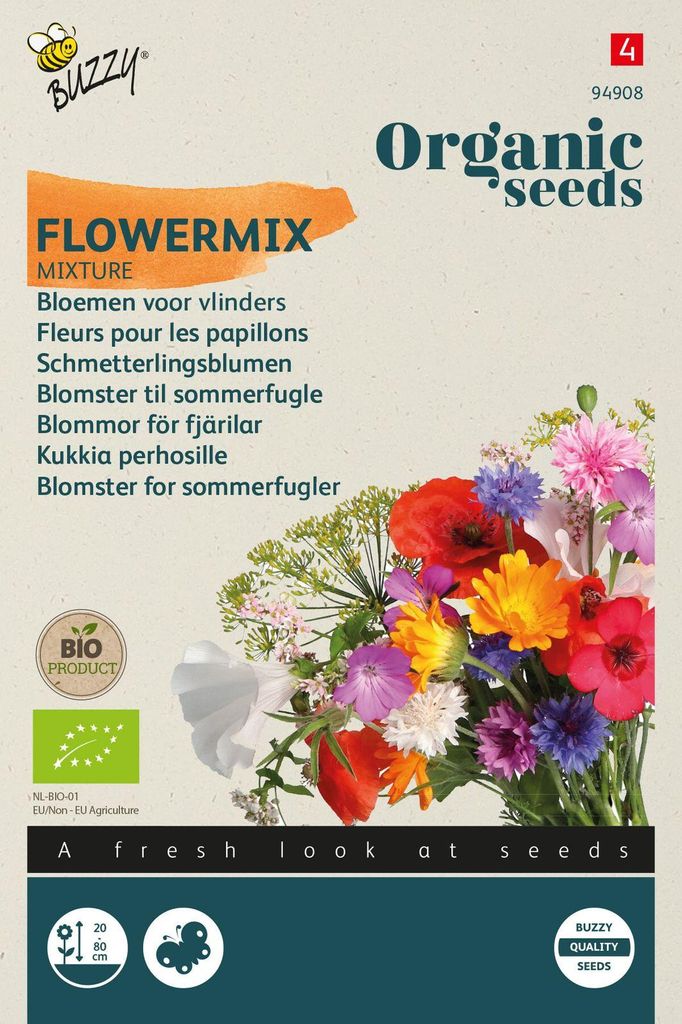 Blumen für Schmetterlinge Mischung | Blumensamenmischung von Buzzy Seeds