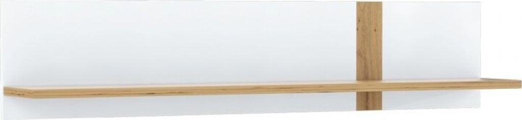 Furniture24 Hängeregal, Wandregal, Wandboard Tuluza TUZB01B, Weiß Hochglanz, Mit LED Beleuchtung