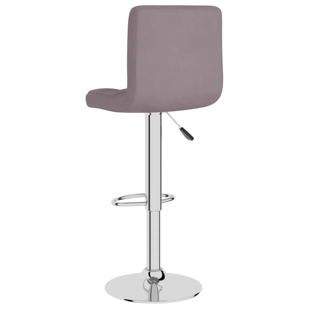 vidaXL Coppia Sgabelli Bar Tessuto Tortora | Design Moderno Girevole - 6