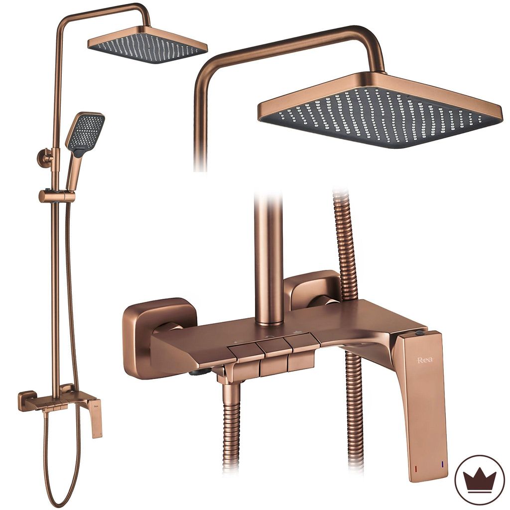 Ensemble De Douche REA Premium Joe Brush Copper Image du produit 
