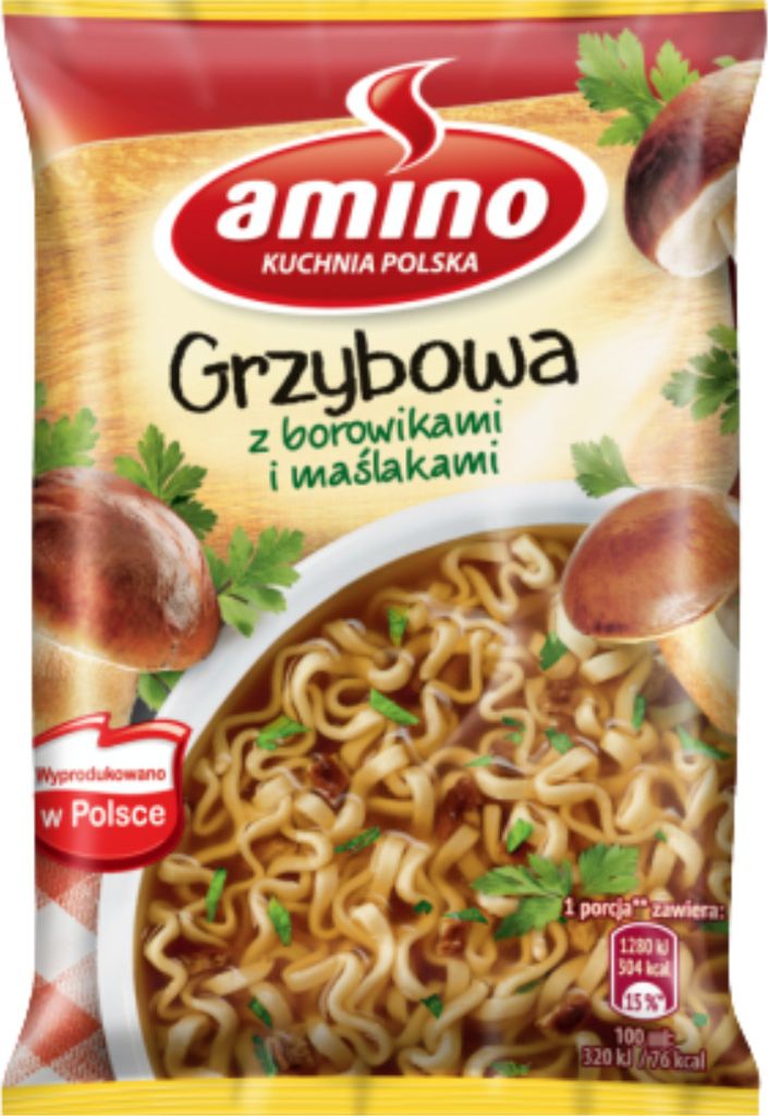 GroßhandelPL Amino Pilz Nudel Instant Suppe 44x57g