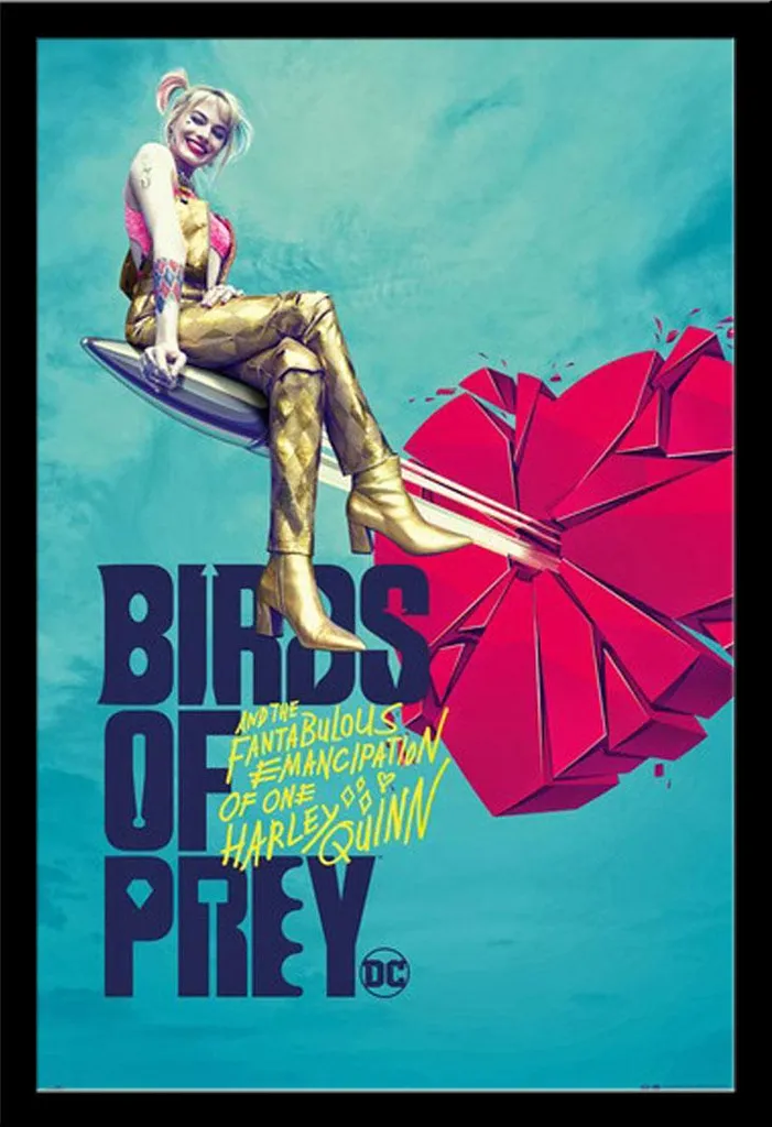 Affiche Birds of Prey Broken Heart avec cadre Shinsuke Maxi MDF noir