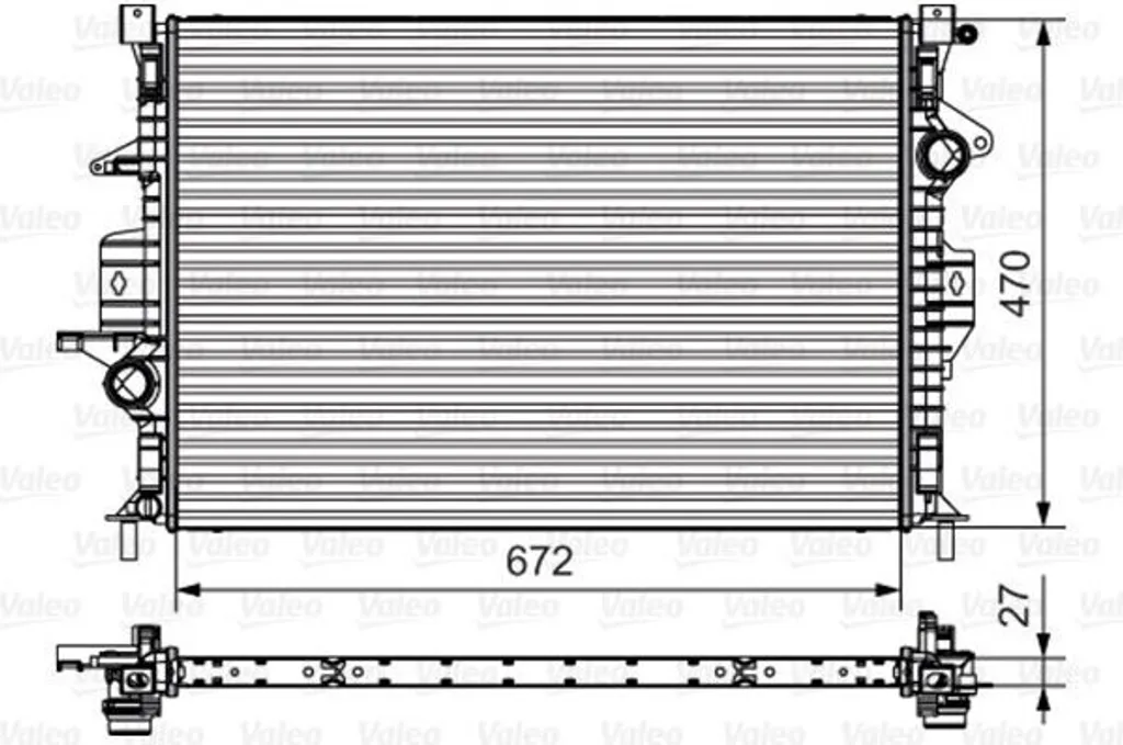 Radiateur de remplacement pour Volvo V40 - Valeo 735552 refroidissement