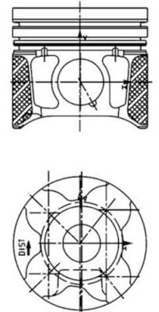 Piston de Rechange pour Réfection Moteur 1.6 HDi Berlingo Partner Focus