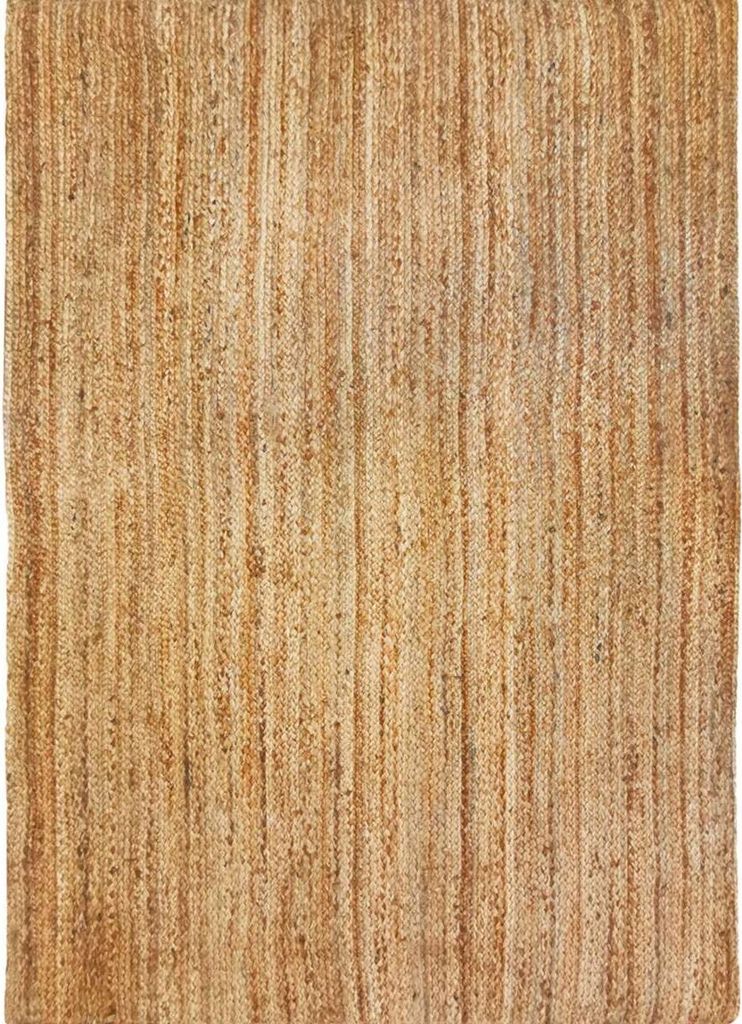 Handgewebter Jute-Teppich mit Linienmuster 80x150