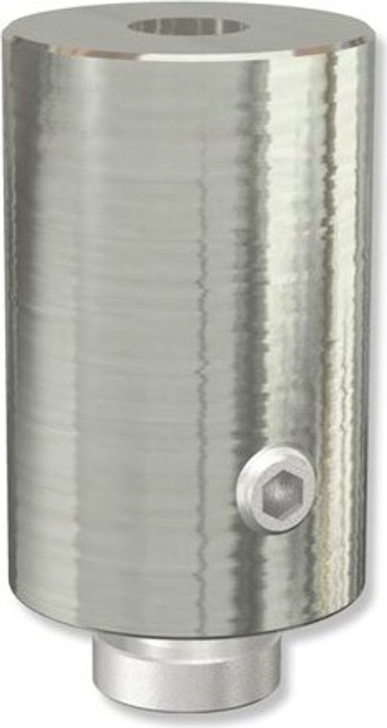 Interdeco Deckenträger, Deckenhalterung mit 2,5 cm Abstand, Deckenhalter für Innenlauf Gardinenstangen 20 mm Ø, 1-läufig, Edelstahl-Optik, Mode...