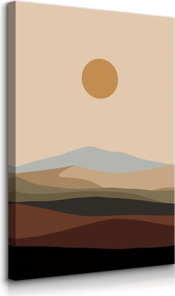 Murale Deserto Boho 80x120 - Decorazione Parete Soggiorno Muralo Tela