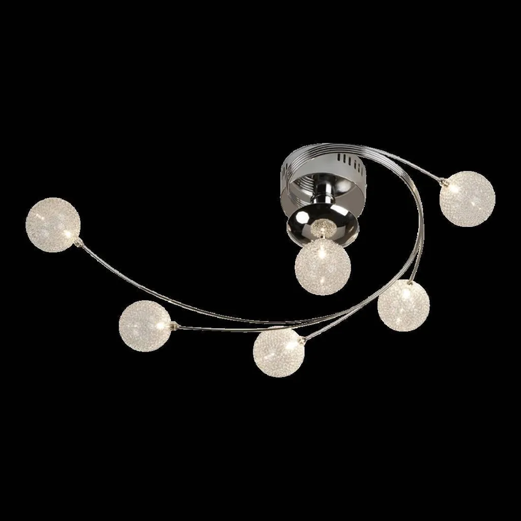 Luminaire de Plafond CASCADA 6 Lumières G4 Chrome pour Intérieur Chic