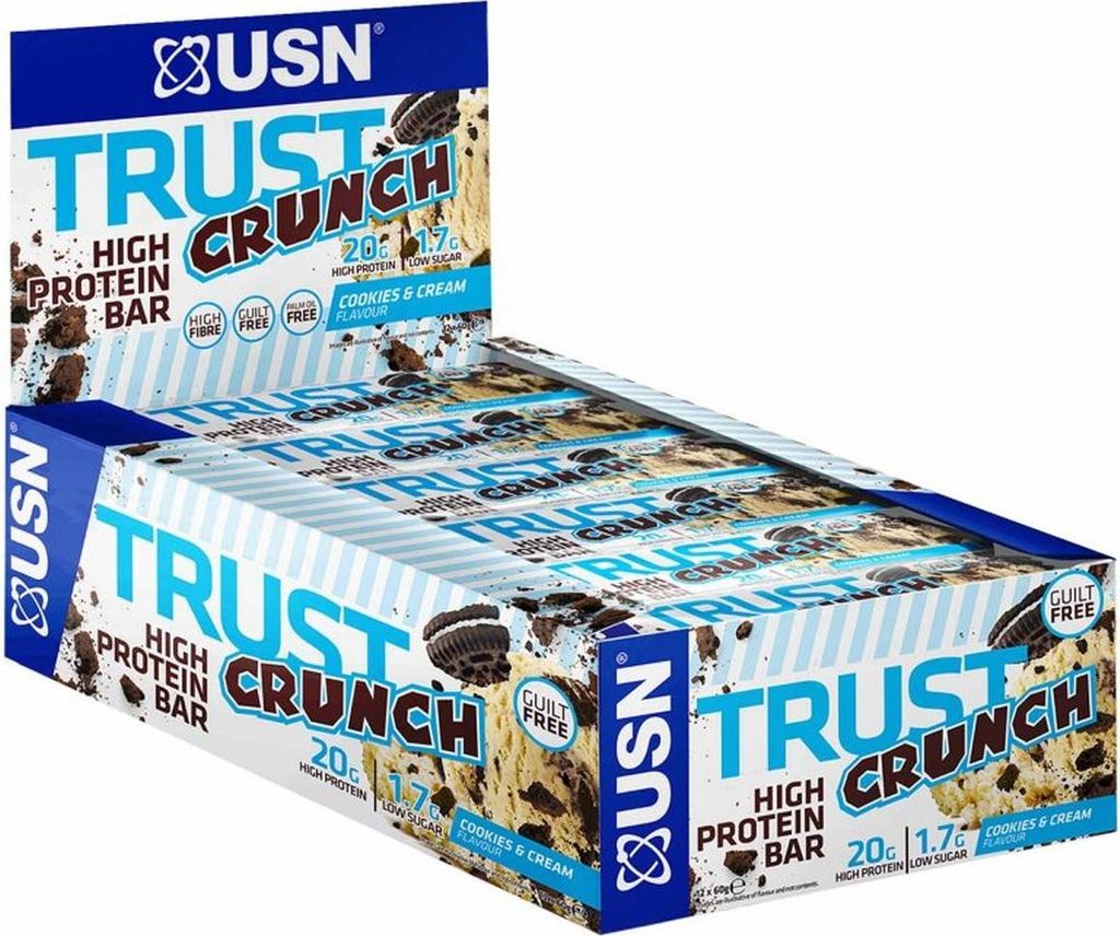 USN Trust Crunch High Protein Bar - 12 Riegel a 60 g Produktbild 