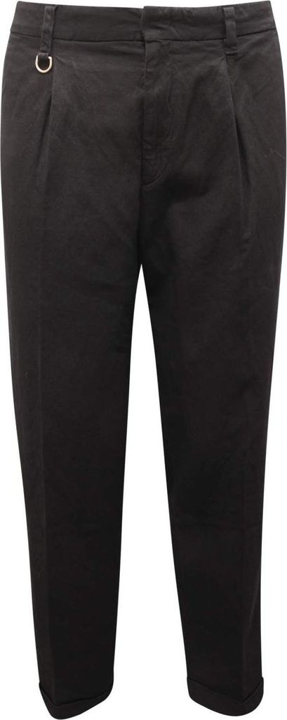 3801AT pantalone uomo PAOLO PECORA man Baumwolle/linen trousers black