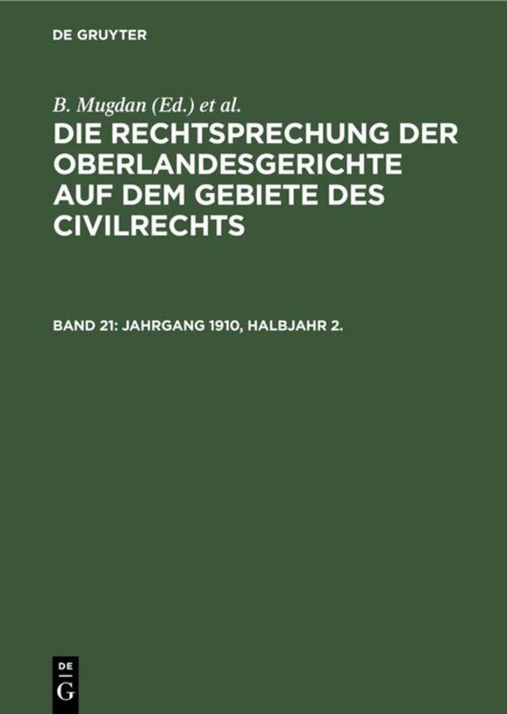 Jahrgang 1910, Halbjahr 2.